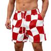 Men's Beach Shorts Loose Fit Drawstring Breathable Casual Swim Trunks