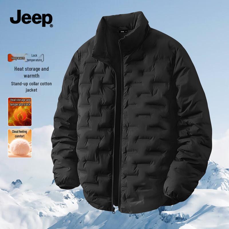 

JEEP Men s Stand-Collar Padded Winter Jacket M