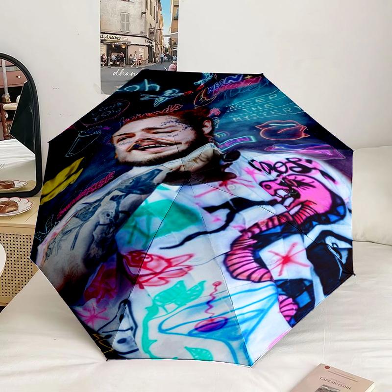 Musician's Heartfelt Expression Umbrella 8-Frame for Travel, Camping, Casual Lightweight Portable Umbrella, Essential for Every Family Holidays Gift
