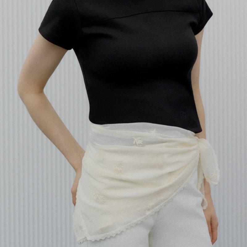 GNGB Flower Scarf_Cream