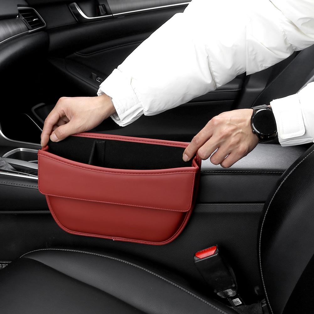 2 Stück Auto Innenraum Aufbewahrungstasche Leder Multifunktions Aufbewahrungsbox Tasche Sitze Spaltfüller Aufbewahrungstasche Auto Innenteile