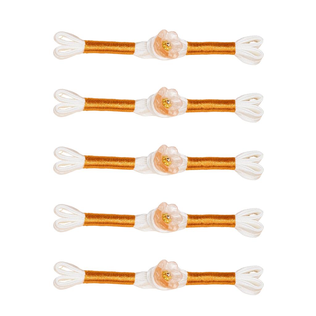 5Pcs Flower Button Cheongsam Knot Button Fasteners Chinese Closures Buttons for Chinese Cloaks Dress Sewing Craft