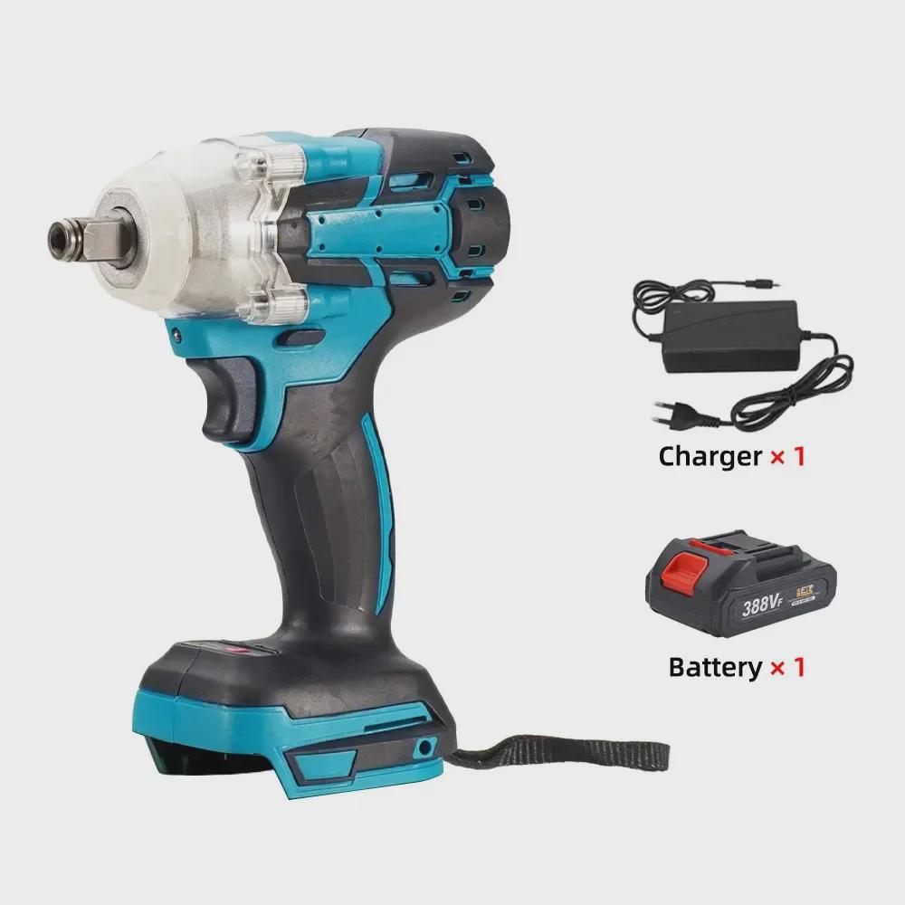 5-Piece High-Power Electric Wrench Set: High-Torque Woodworking & Auto Repair Tools, Rechargeable Lithium-Ion Impact Wrench & Screwdriver