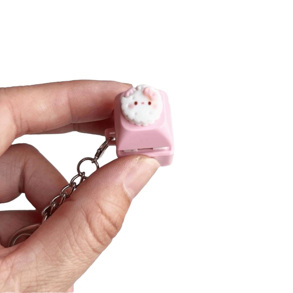 Mini Size Mechanical Keycap Fidget Toy Kawaii Cat Shape Fidget Button Toy Bag Charm