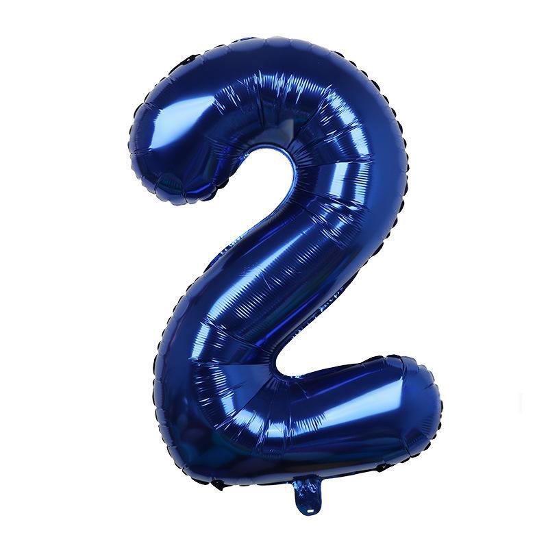 32 Inch Digital Aluminum Film Balloon, Medium Digital Gold Silver Red Black Gradual Change Color Birthday Decoration Wedding Party Balloon