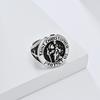 New Vintage Guardian St. Christopher Titanium Steel Ring for Men Personalized Hip Hop Stainless Steel Jewelry Teenage Boys Faith Finger Ring