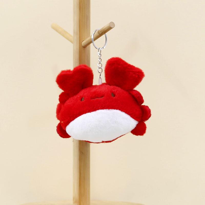 

Cute Plush Toy Keychains Adorable Ray Dinosaur Crab Octopus Short Plush Crab