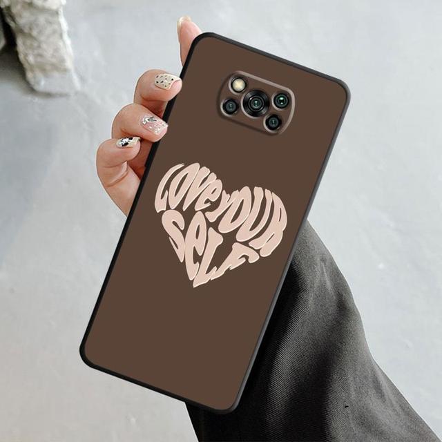 Pouzdro pro Xiaomi Poco X3 Nfc X4pro M3 C40 pro Mi 12 11 10 10t 8 Note10 Lite 11ultra 11t F1 Fashion Brown Love Wood Grain Texture