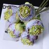 1 Bouquet 5 Heads Peony Artificial Faux Silk Fake Flowers Wedding Decor