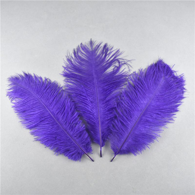 10Pcs Natural Dyed Fluffy Soft Ostrich Feather For Craft Diy Needlework Feathers Jewelry Making Dress Wedding Decoration 25-30Cm