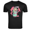 Cute Reaper Character With Scythe Graphic T-Shirt