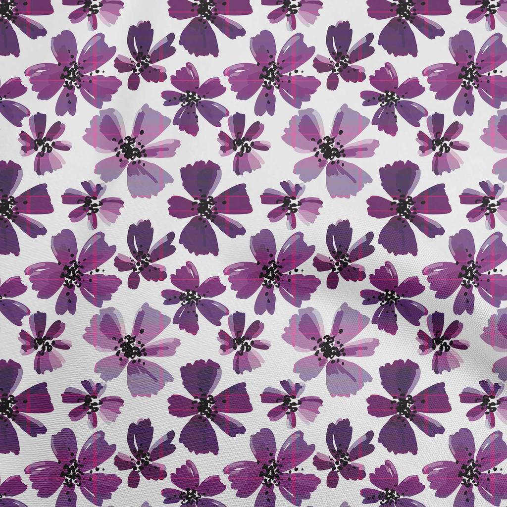 oneOone Cotton Flex Gray Fabric Florals Craft Projects Decor Fabric Printed By The Yard 40 Inch