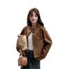 Melard Retro Loose Casual Jacket for Petite - Brushed Spring/Autumn Design