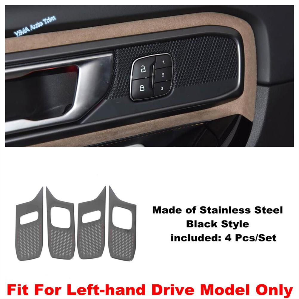 Stainless Steel Accessories Inner Door Handle Bowl Speaker Decoration Cover Trim For Ford Explorer 2024 2025 Left Hand Drive