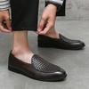 Men's shoes large size fashion outdoor casual shoes trendy foot loafers small leather shoes British style business leather shoes