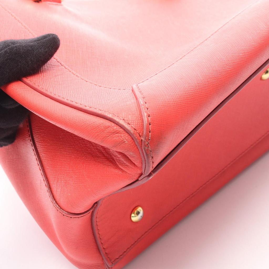 Used MCM Tote Bag Leather Red Used Women