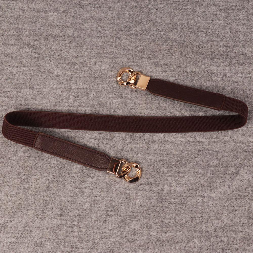 

Панк Регулируемые Женские Эластичные Ремни Декоративный Пояс Эластичный Пояс кофейный