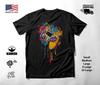 Video Game Controller Neon Graphic T-Shirt Black Unisex S-2XL