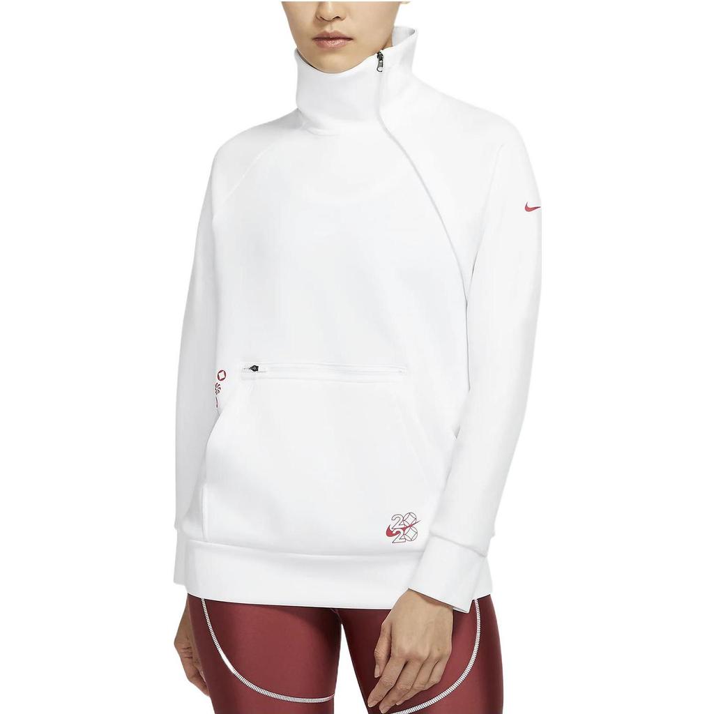 Nike Sweatshirts Women's White Turtleneck Moderate Regular CU3679-100