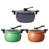 Micro Pressure Cooker Large Capacity Non-Stick Electric Pressure Pot with Safety Valve Glass Lid Fast Efficient Cooking Tool