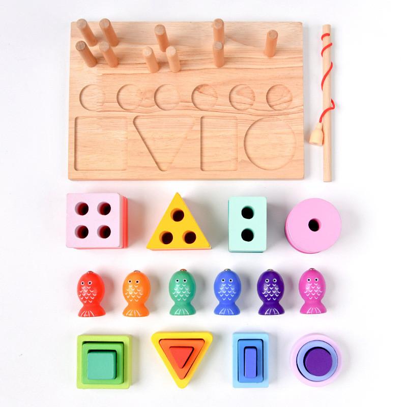 Fishing Magnetic Montessori Set For Preschool Cognitive Skills Matching Shape