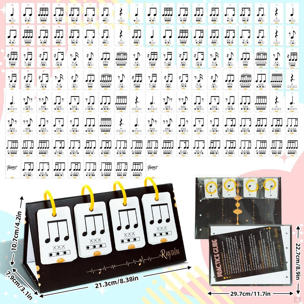 Music Rhythm Flash Cards Teaching Props Note Training for Home