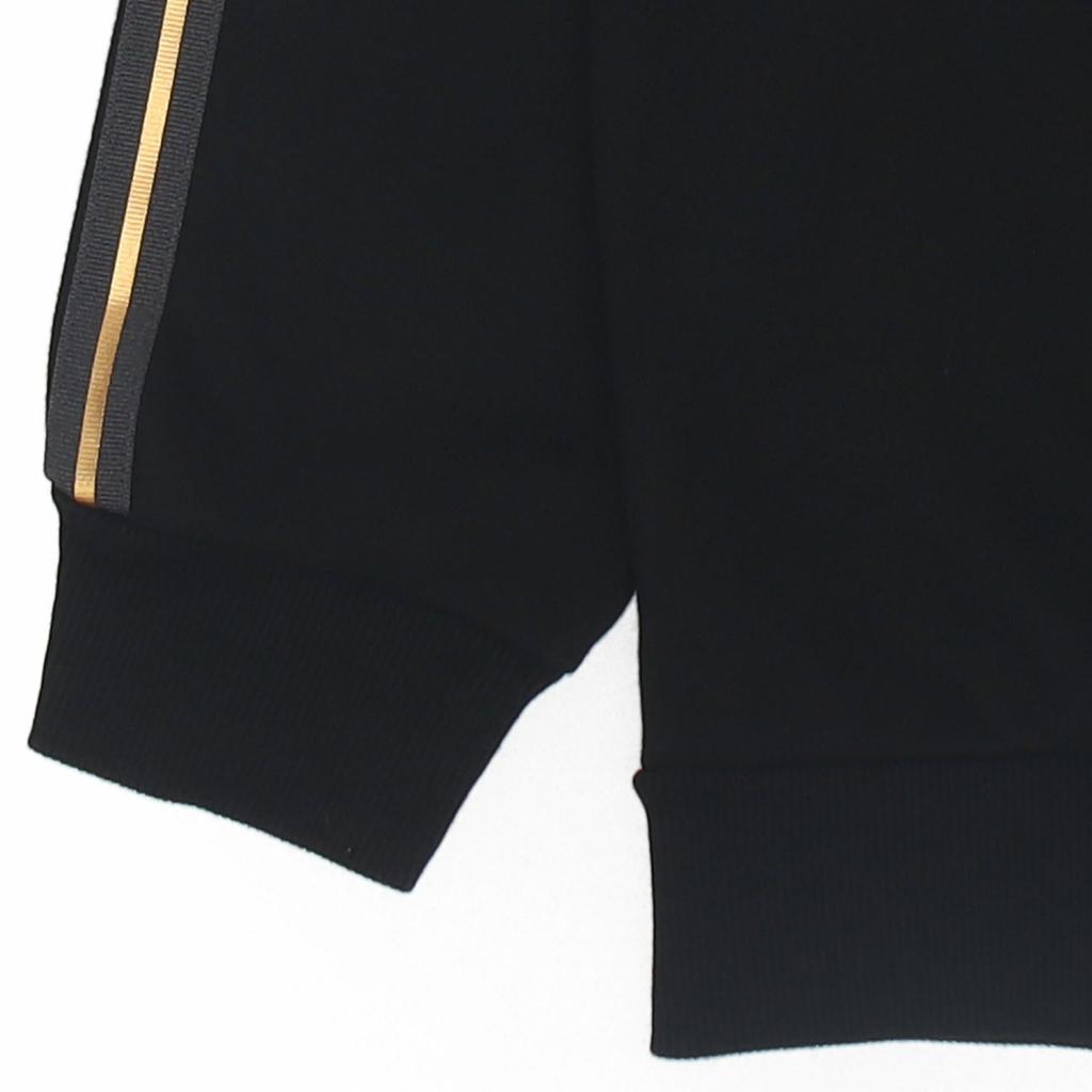 Puma Logo Solid Color Fleece Lined Casual Round Neck Black Men's 587665-01