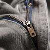 2024 European And American New Perforated Casual Gray Washed Denim Ordinary Non Elastic Mid Waist Slim Fit Pants