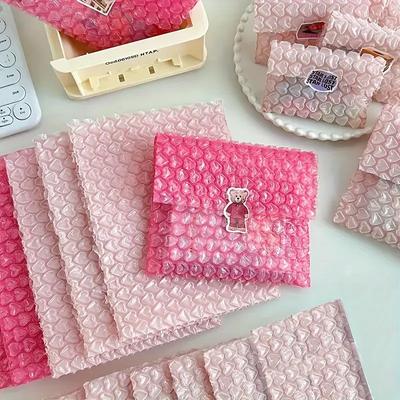 5/10pcs-Cushion Sleeve Envelope Book Shockproof Packaging Pink Bubble Bag Protective Film Foam Packaging Bag