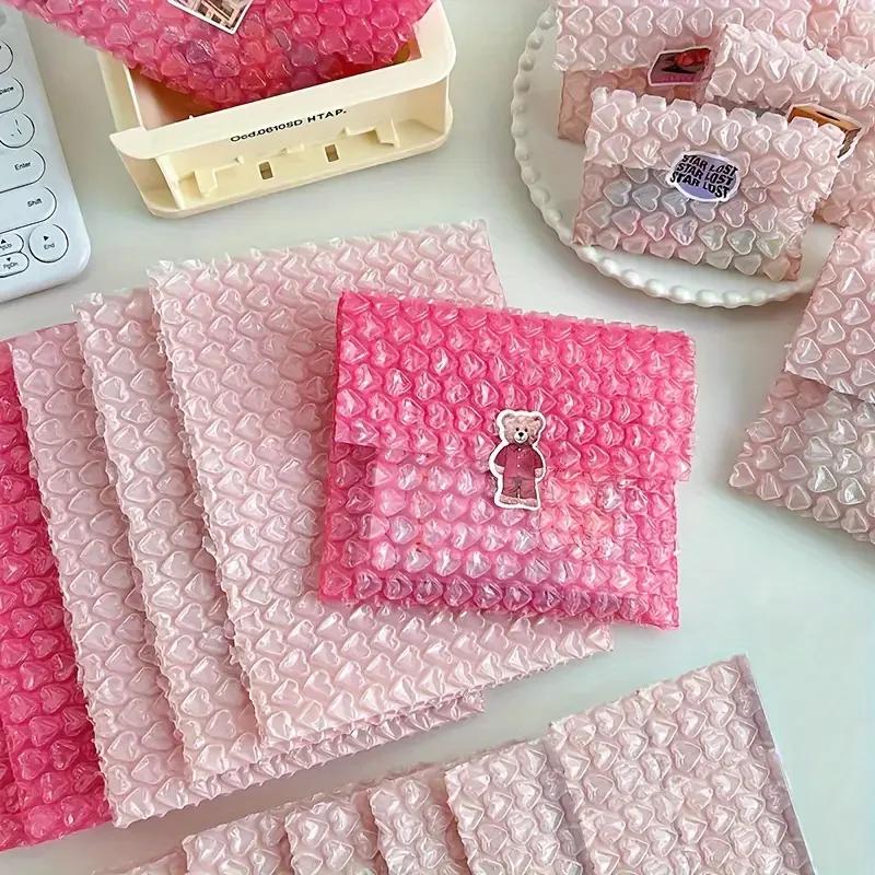 5/10 Stück-Polsterhülle Umschlagbuch stoßfeste Verpackung rosa Luftpolstertasche Schutzfolie Schaumverpackungsbeutel