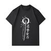 Men's 100% Cotton Crew Neck Short Sleeve T-Shirt, Japanese Katana Honor Pattern Printed Casual Comfortable Soft Fit Daily Wear Top for Summer Everyday