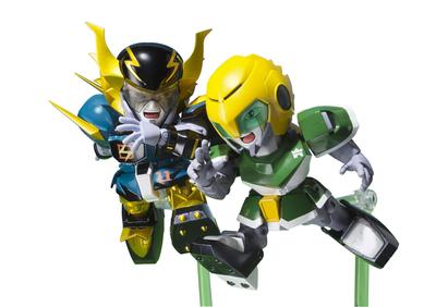 TAMASHII NATIONS Chogokin Iron Leaguer Mach Indy Goldfoot 80mm Diecast PVC ABS Pintado Figura Móvel e Aprox.. & &