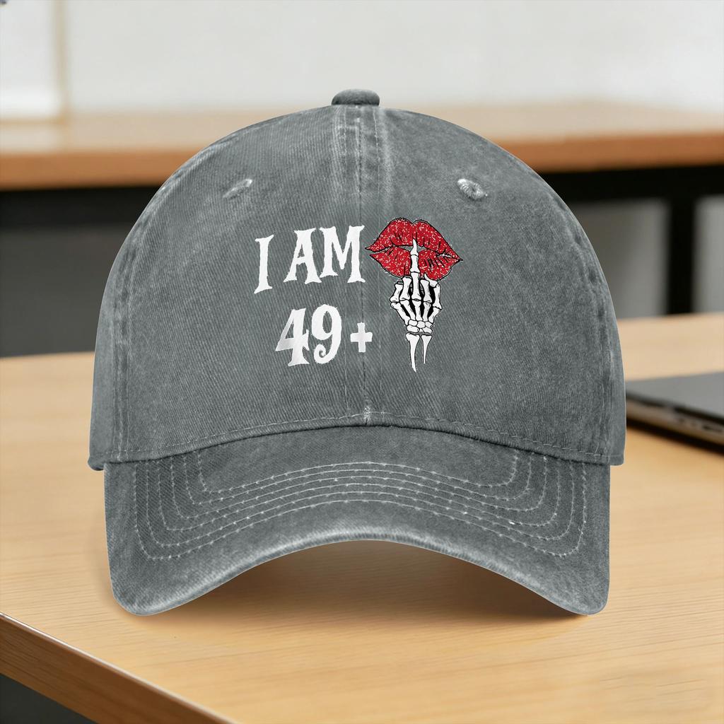 Im Not 50 I Am 49 Plus 1 Middle Finger Casual Baseball Cap Summer Trucker Hat High Quality Hunting Camping Snapback Cap Gift