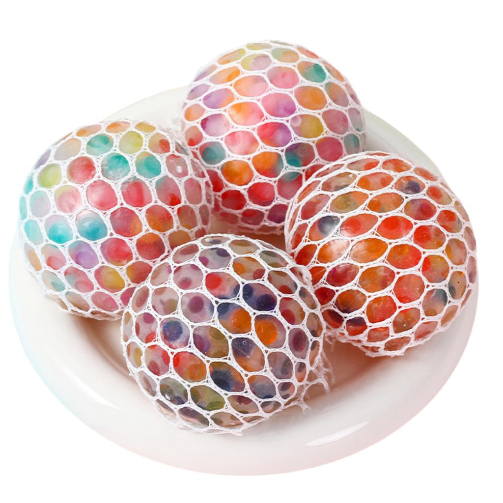 Spielzeug Der Regenbogenperlen Druckentlastungsball Squishy Fidget Lustiger Stressabbauer Druckreduzierer Requisit für Kinder und Erwachsene