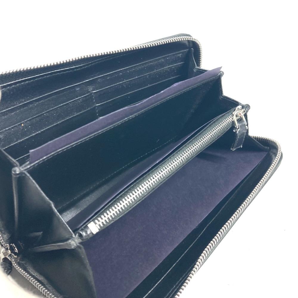 Prada 2ML317 Logo City Sports Zip Around Long Wallet Leather Black/blue