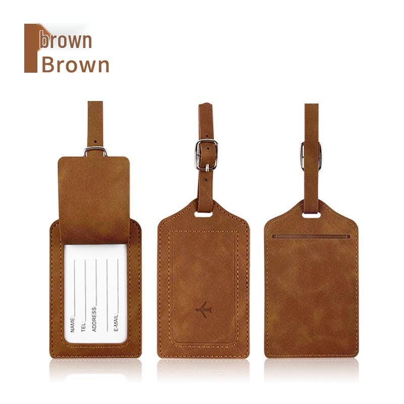 Farbwechselnder PU-Leder-Reiseausweishalter & Gepäckanhänger-Set mit RFID-Schutz