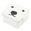 Miyoshi Seisakujyo Male Square Lunch Box with Integrated Cooling 11 X 9 X Easy Clip Buckle Storage Microwave Dishwasher Safe Excluding White Bear Made
