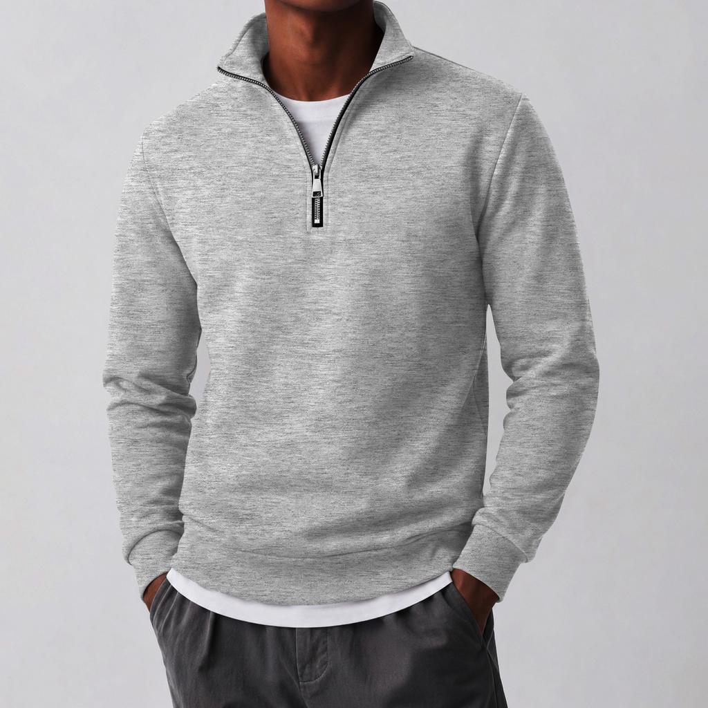Herren Halb-Zip Rollkragen Sweatshirt Langarm Pullover für Lässige Tägliche Kleidung