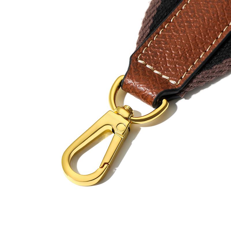 F-97 Color Block Stripe Wide Canvas Shoulder Strap for Bag Modification