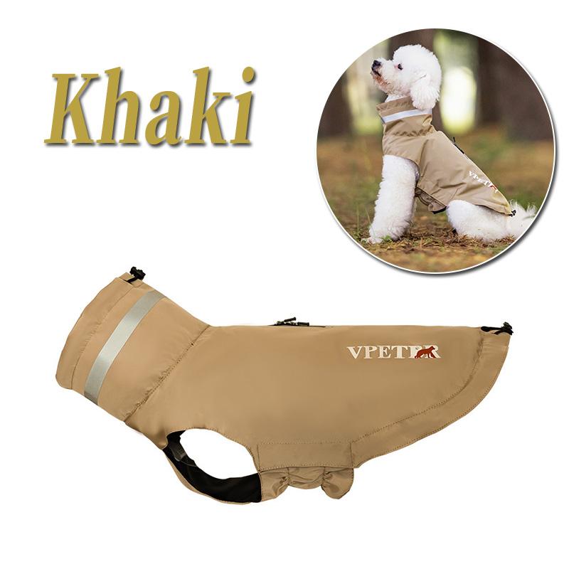 

Four legged Waterproof Raincoat Dog With Hood Rain Split Type Full Pack Raincoat Waterproof Jacket Small And Medium-sized Dog S хаки