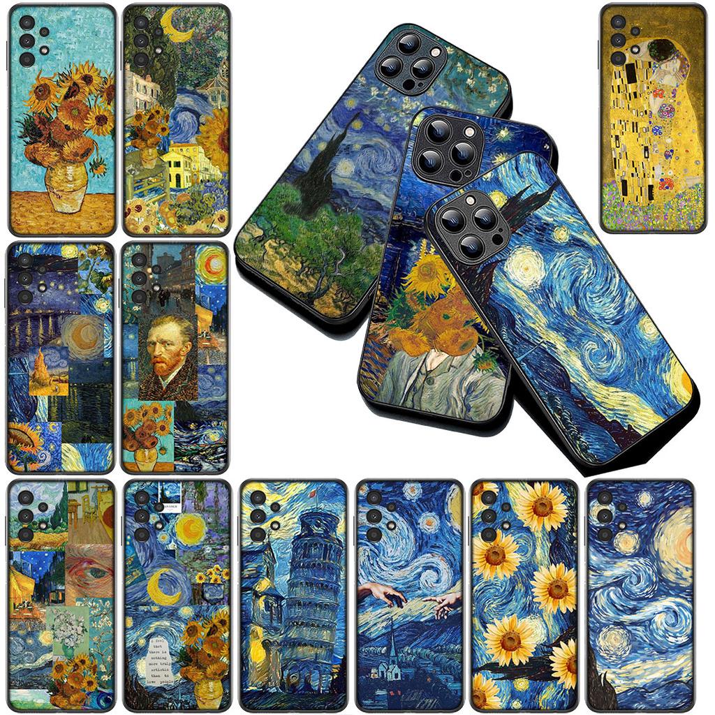 Casing for Xiaomi Redmi Note 13 14 Pro Plus ProPlus 14C 13C Pro+ 5G Phone Cover Protective Case Sunflower Starry Night Van Gogh