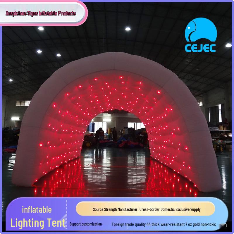 Inflatable Light-Up Rainproof Camping Tent for Outdoor Events and Parties Customizable
