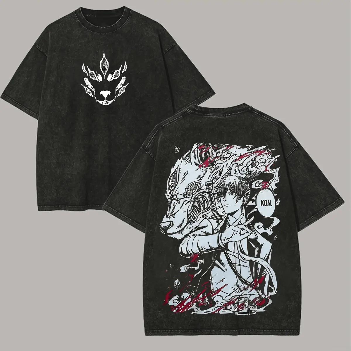 

Hayakawa Aki Chainsaw Man T-shirt Manga Vintage Y2k Washed T Shirt Men Women Clothing Summer Short Sleeve Loose Cotton Tees Tops S