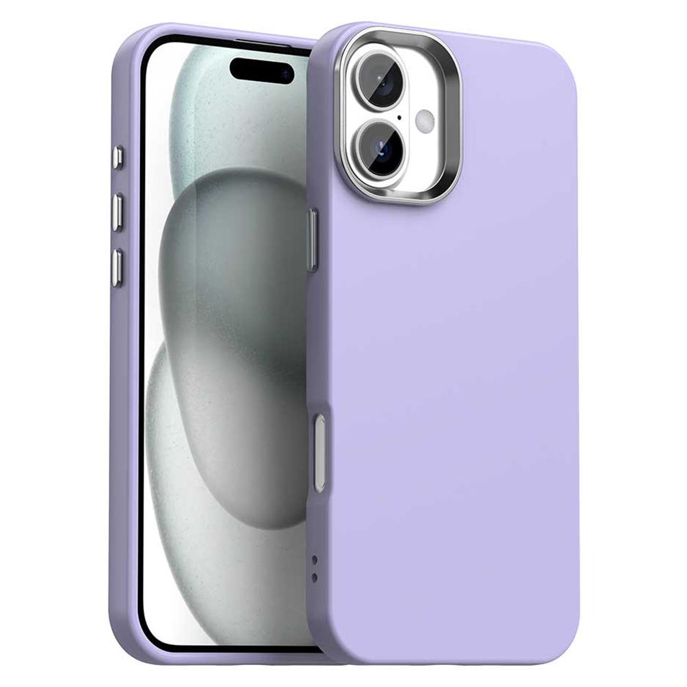 

For iPhone 16 Case TPU+TPE Anti Drop Protection Phone Cover Purple