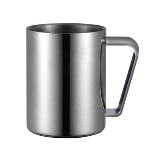 Sklenička na vodu s dvojitou stěnou, izolovaná z nerezové oceli Potřeby pro domácnost s pohodlným uchopením sklenice na mléčné nápoje