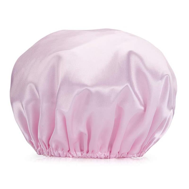 Reusable Shower Cap Daily Use Night Sleep Bath Women’s Hair Care Accessories Double Layer Bath Shower Hair Cover