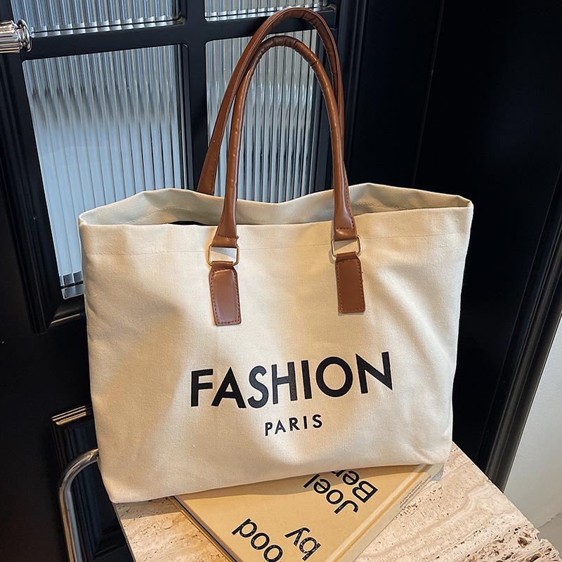Large Capacity Canvas Bag for Women New Fashion Tote Bag for Women College Students Going Out for Class