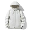 New Outdoor Windproof and Warm Thickened Hooded Winter Clothing Solid Color Tooling Jacket Down Jacket