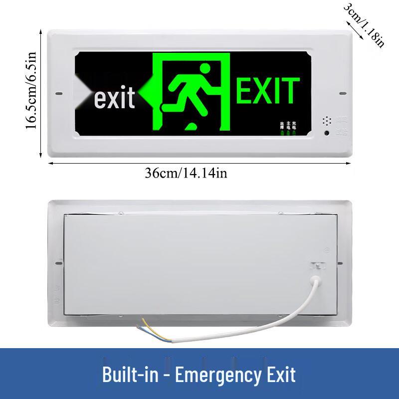 Brangdy Recessed Emergency Exit Sign