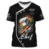 Chef Work T-shirt for Men Personality Pattern O-neck Funny T Shirts 3D Print Fashion Trendy Cook Tee Top Novelties  2025 New